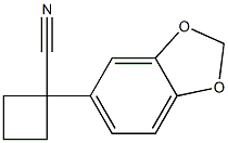 1-(2H-1,3-benzodioxol-5-yl)cyclobutane-1-carbonitrile 化学構造式