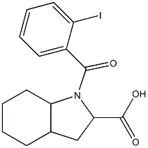 1-(2-iodobenzoyl)octahydro-1H-indole-2-carboxylic acid,,结构式