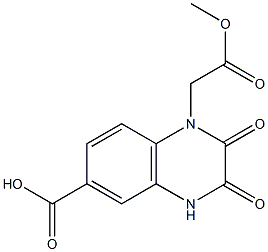 1-(2-methoxy-2-oxoethyl)-2,3-dioxo-1,2,3,4-tetrahydroquinoxaline-6-carboxylic acid Structure