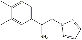 1-(3,4-dimethylphenyl)-2-(1H-pyrazol-1-yl)ethan-1-amine Struktur