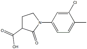 1-(3-chloro-4-methylphenyl)-2-oxopyrrolidine-3-carboxylic acid Struktur