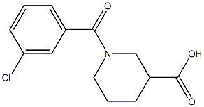 1-(3-chlorobenzoyl)piperidine-3-carboxylic acid Structure