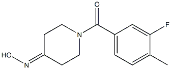 1-(3-fluoro-4-methylbenzoyl)piperidin-4-one oxime Structure