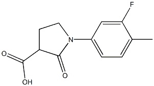 1-(3-fluoro-4-methylphenyl)-2-oxopyrrolidine-3-carboxylic acid Structure