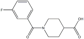 1-(3-fluorobenzoyl)piperidine-4-carboxylic acid Structure