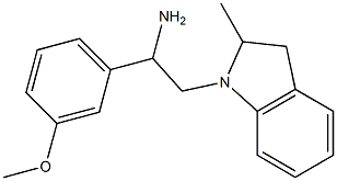 1-(3-methoxyphenyl)-2-(2-methyl-2,3-dihydro-1H-indol-1-yl)ethan-1-amine Struktur