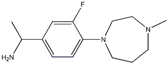 1-[3-fluoro-4-(4-methyl-1,4-diazepan-1-yl)phenyl]ethan-1-amine Structure