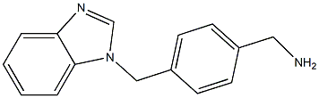 1-[4-(1H-benzimidazol-1-ylmethyl)phenyl]methanamine,,结构式