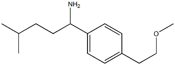 1-[4-(2-methoxyethyl)phenyl]-4-methylpentan-1-amine Struktur