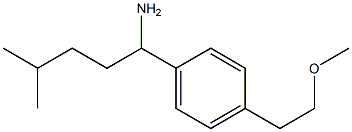 1-[4-(2-methoxyethyl)phenyl]-4-methylpentan-1-amine Structure