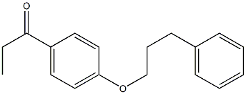 1-[4-(3-phenylpropoxy)phenyl]propan-1-one Struktur