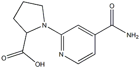 1-[4-(aminocarbonyl)pyridin-2-yl]pyrrolidine-2-carboxylic acid Structure