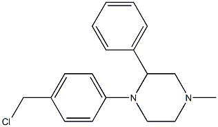 1-[4-(chloromethyl)phenyl]-4-methyl-2-phenylpiperazine Structure
