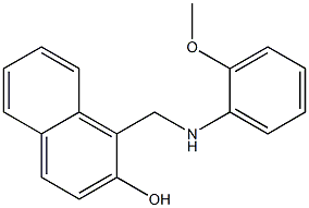 1-{[(2-methoxyphenyl)amino]methyl}naphthalen-2-ol Struktur