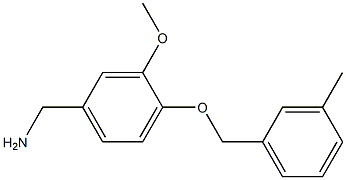 1-{3-methoxy-4-[(3-methylbenzyl)oxy]phenyl}methanamine Structure
