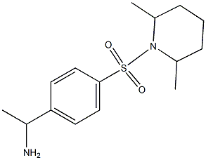 1-{4-[(2,6-dimethylpiperidine-1-)sulfonyl]phenyl}ethan-1-amine Structure