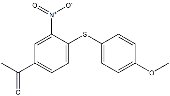 1-{4-[(4-methoxyphenyl)sulfanyl]-3-nitrophenyl}ethan-1-one Structure