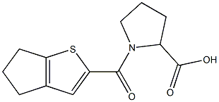 1-{4H,5H,6H-cyclopenta[b]thiophen-2-ylcarbonyl}pyrrolidine-2-carboxylic acid 结构式