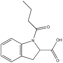 1-butanoyl-2,3-dihydro-1H-indole-2-carboxylic acid Structure