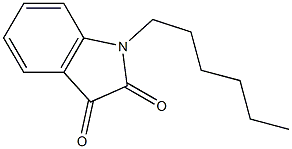 1-hexyl-2,3-dihydro-1H-indole-2,3-dione 结构式