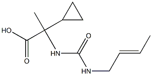 2-({[(2E)-but-2-enylamino]carbonyl}amino)-2-cyclopropylpropanoic acid Struktur