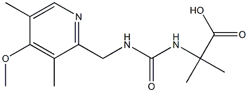 2-({[(4-methoxy-3,5-dimethylpyridin-2-yl)methyl]carbamoyl}amino)-2-methylpropanoic acid Structure