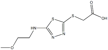 2-({5-[(2-methoxyethyl)amino]-1,3,4-thiadiazol-2-yl}sulfanyl)acetic acid