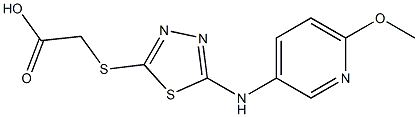 2-({5-[(6-methoxypyridin-3-yl)amino]-1,3,4-thiadiazol-2-yl}sulfanyl)acetic acid