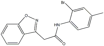 2-(1,2-benzisoxazol-3-yl)-N-(2-bromo-4-methylphenyl)acetamide Structure