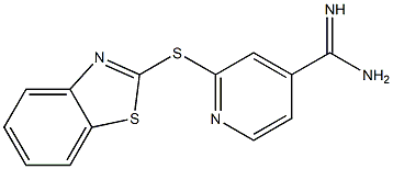 2-(1,3-benzothiazol-2-ylsulfanyl)pyridine-4-carboximidamide Structure
