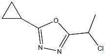 2-(1-chloroethyl)-5-cyclopropyl-1,3,4-oxadiazole Structure
