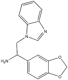 2-(1H-benzimidazol-1-yl)-1-(1,3-benzodioxol-5-yl)ethanamine Structure