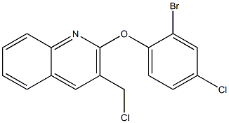2-(2-bromo-4-chlorophenoxy)-3-(chloromethyl)quinoline Structure