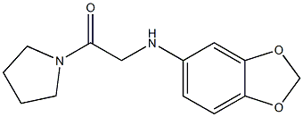 2-(2H-1,3-benzodioxol-5-ylamino)-1-(pyrrolidin-1-yl)ethan-1-one Struktur
