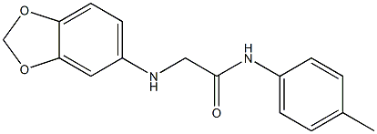 2-(2H-1,3-benzodioxol-5-ylamino)-N-(4-methylphenyl)acetamide 结构式