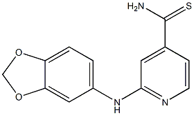 2-(2H-1,3-benzodioxol-5-ylamino)pyridine-4-carbothioamide Structure