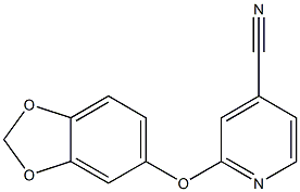 2-(2H-1,3-benzodioxol-5-yloxy)pyridine-4-carbonitrile Struktur