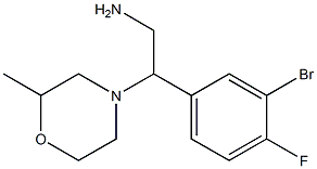 2-(3-bromo-4-fluorophenyl)-2-(2-methylmorpholin-4-yl)ethanamine Structure
