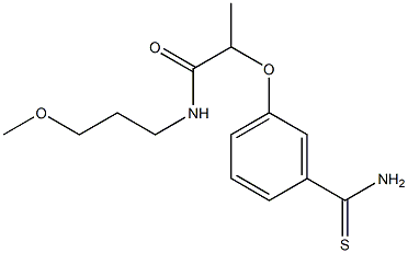 2-(3-carbamothioylphenoxy)-N-(3-methoxypropyl)propanamide Structure