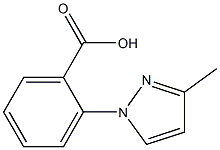 2-(3-甲基-1H-吡唑-1-基)苯甲酸, , 结构式