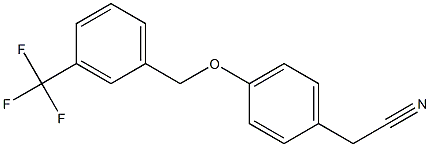 2-(4-{[3-(trifluoromethyl)phenyl]methoxy}phenyl)acetonitrile Struktur