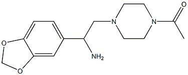 2-(4-acetylpiperazin-1-yl)-1-(1,3-benzodioxol-5-yl)ethanamine Struktur