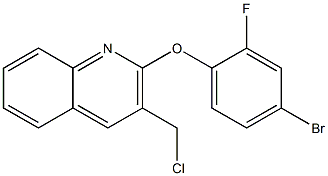 2-(4-bromo-2-fluorophenoxy)-3-(chloromethyl)quinoline,,结构式