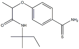 2-(4-carbamothioylphenoxy)-N-(2-methylbutan-2-yl)propanamide 化学構造式