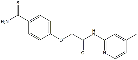 2-(4-carbamothioylphenoxy)-N-(4-methylpyridin-2-yl)acetamide Structure