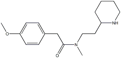 2-(4-methoxyphenyl)-N-methyl-N-[2-(piperidin-2-yl)ethyl]acetamide Struktur