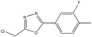 2-(chloromethyl)-5-(3-fluoro-4-methylphenyl)-1,3,4-oxadiazole Structure