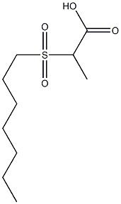 2-(heptane-1-sulfonyl)propanoic acid Struktur