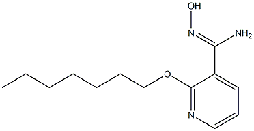 2-(heptyloxy)-N'-hydroxypyridine-3-carboximidamide Structure