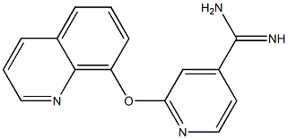 2-(quinolin-8-yloxy)pyridine-4-carboximidamide Structure